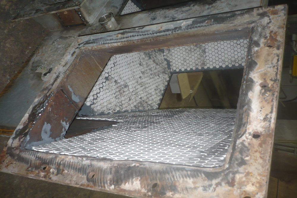 Zaštita presipnog mjesta u sustavu zračnih transportera